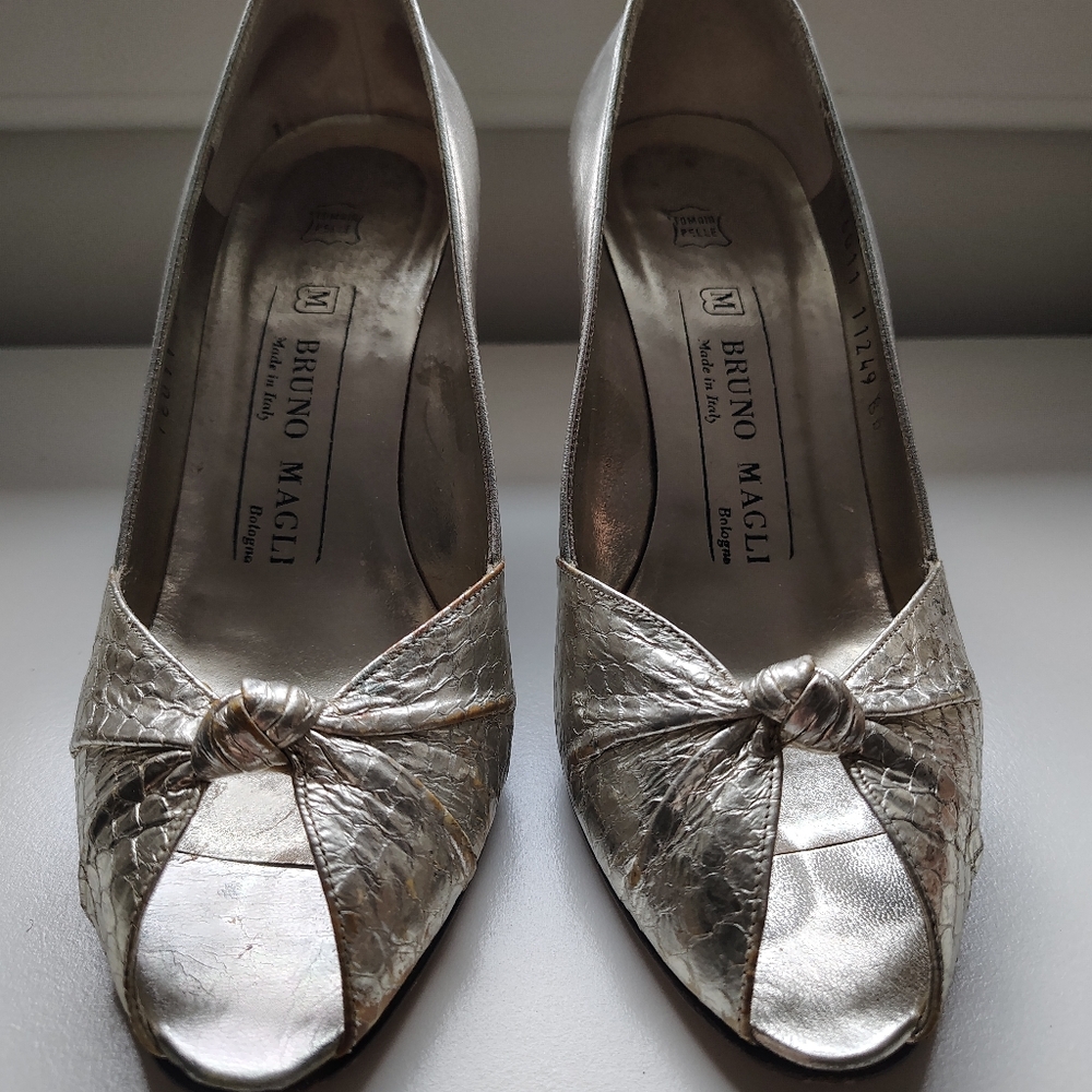 Bruno Magli Vintage Silver Heels